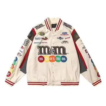 M&M'S 헤비 자수 바시티 자켓