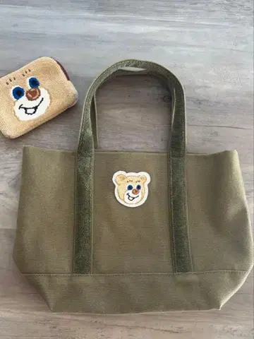 LOVERARY BY FEILER 올드 테디 와펜 토트백 카키