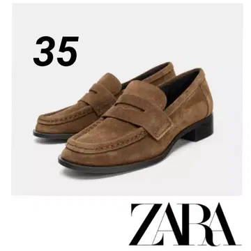 완판템 ZARA 스플릿 스웨이드 페니 스트랩 로퍼