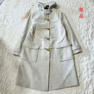 새상품급 쿠미쿄쿠 어른 디자인 램스울 롱 기장 더플 코트