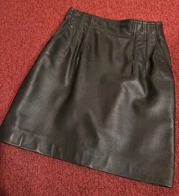 [ 새상품급 ] Rozenfur 블랙 가죽 타이트 스커트 7호 양