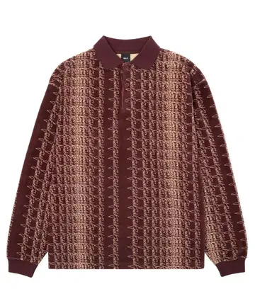 HUF SCRIPT STRIPE VELOR LS POLO