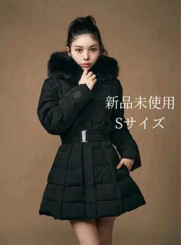 [ 새상품 ] Darich 레이디 미디 다운 코트 블랙 S