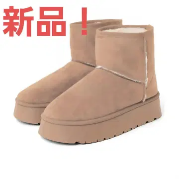 [미사용 새상품] 어그 부츠 통굽 숏부츠 베이지 24cm