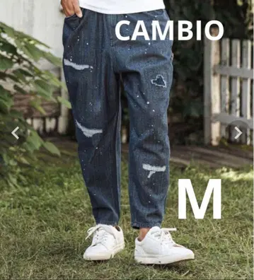 새상품 CAMBIO Herringbone Denim 페인터 팬츠 M