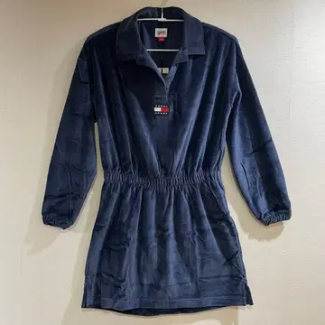 [ 새상품 ] 타미힐피거 플래그 벨로아 원피스 네이비 M