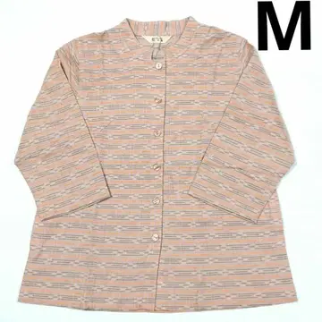 초목 염색 수제 블라우스 자켓 7부 소매 여성용 M 면 100%