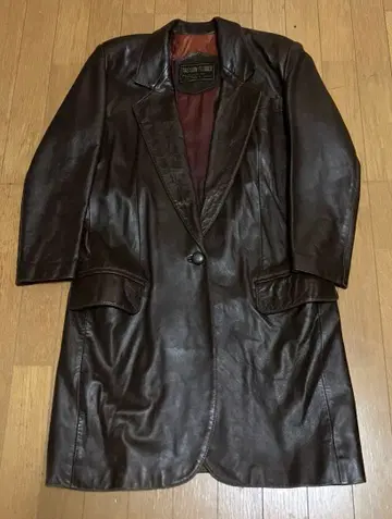 PASSION FLOWER 아키모토 천연 가죽 빈티지 자켓 코트