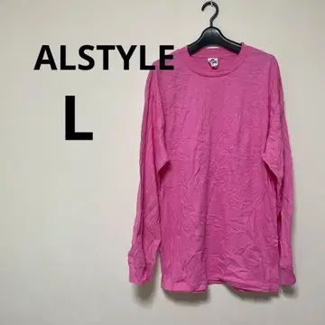 ALSTYLE [ L ] 핑크 긴팔 T셔츠 멋짐