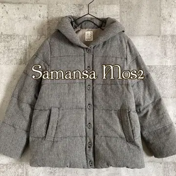 사만사 모스모스 sm2 울 둥근 카라 다운 자켓 경량 내추럴