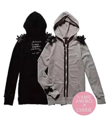 [ 미개봉 새상품 ] 아무로 나미에 CHERIE 콜라보 후드티 블랙 굿즈