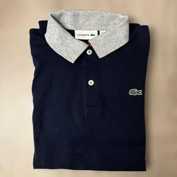 LACOSTE 피케 셔츠 네이비/그레이/레드 US XS