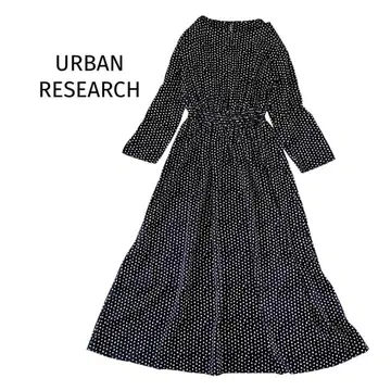 (새상품급) 어반 리서치 롱 원피스 블랙 7부 소매