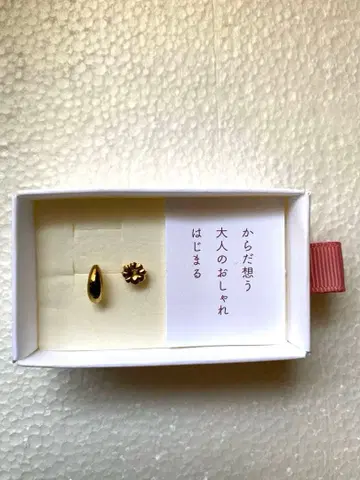 나데시코 스타일 초승달 골드 세컨드 귀걸이 (한쪽만)