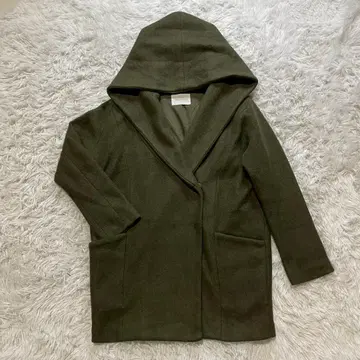 아카이브 기모 후디 코트 코쿤 자켓 미들 기장 어스 컬러