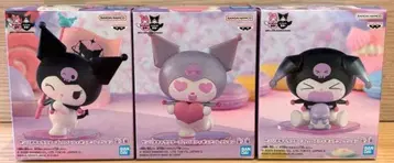 산리오 캐릭터즈 쿠로미 피규어 컬렉션 3종 세트 (상자 없음)