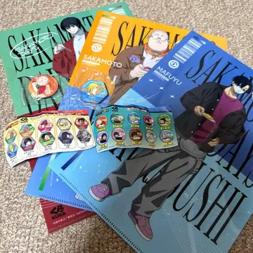 사카모토 데이즈 쿠라스시 클리어 파일 마그넷 캔뱃지 5종 세트