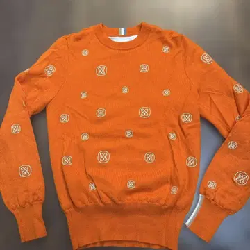 G/FORE 오렌지 무늬 스웨터