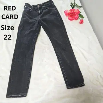 [ 인기 RED CARD TOKYO ] 블랙 데님 팬츠 사이즈 22