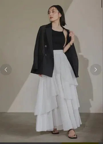 아뉴앙스 anuans 불규칙 티어드 볼륨 스커트