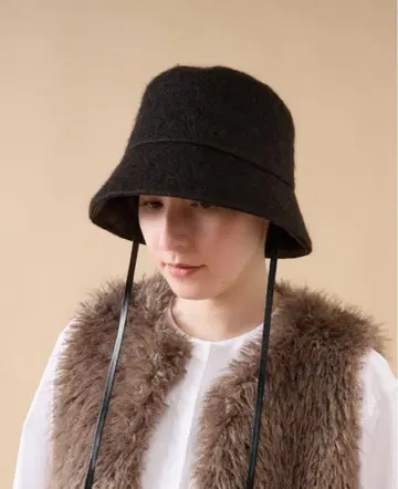 택 포함 미사용 새상품 ENTWURFEIN agata hat BLACK