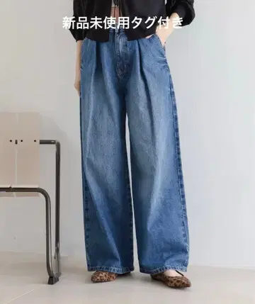 LOWRYS FARM 턱 와이드 데님