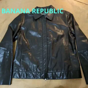 [ 새상품급 ] BANANA REPUBLIC 블랙 가죽 자켓 여성용 M