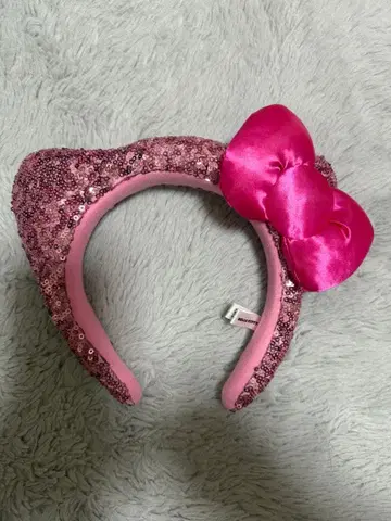 USJ 키티 머리띠 스팽글 핑크