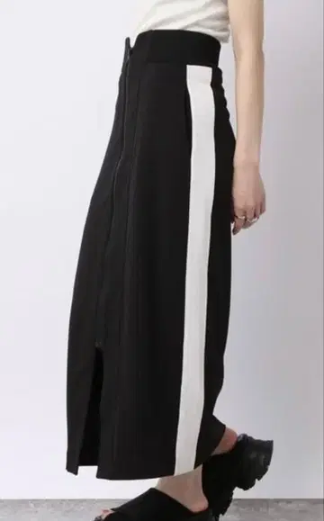 JEANASIS 하이 허리 라인 저리 스커트