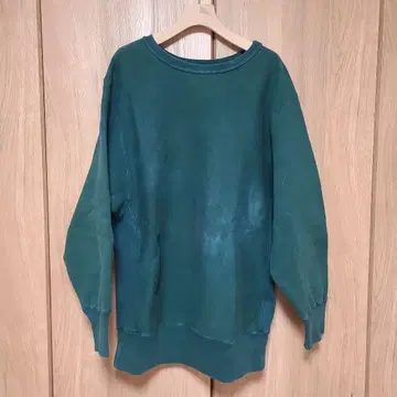 C- WORKS Pro 빈티지 가공 맨투맨 GREEN