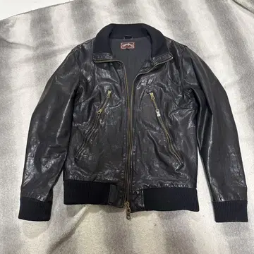 Retro Grade 가죽 싱글 라이더 자켓 L 사이즈