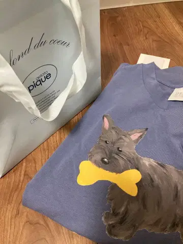 젤라또피케 강아지 프린트 T셔츠 S-M