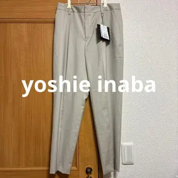 택 포함 새상품 yoshie inaba 요시에 이나바 팬츠 베이지 일본제