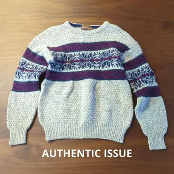 AUTHENTIC ISSUE 울 혼방 디자인 니트