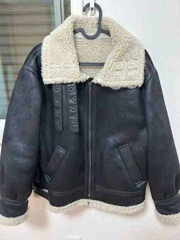 ungrid ] B-3 페이크 무스탕 보아 블루종 S 사이즈