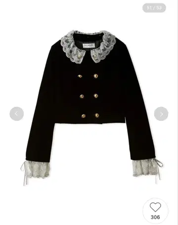 LILY BROWN 스캘럽 비쥬 어태치드 자켓