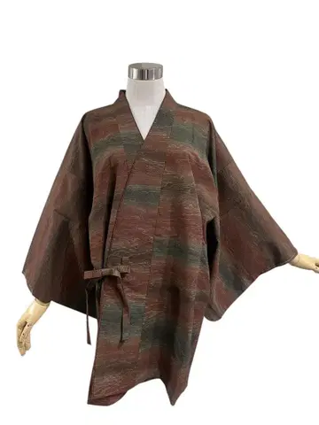 새상품 크레이프 원단 리버서블 도중옷 일본 의류 겉옷