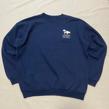 헤인즈 Hanes 네이비 맨투맨 트레이닝복 애니멀 호스 말