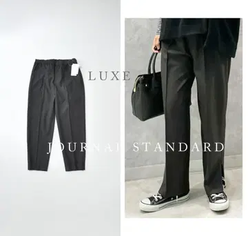 새상품 LUXE 저널 스탠다드 TR 체크 ZIP 테이퍼드 팬츠