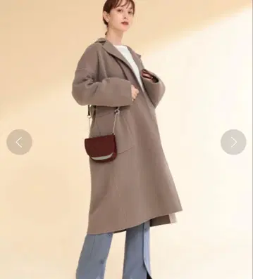 새상품급 레이빔즈 벨티드 랩 코트 LA TORRE사 울