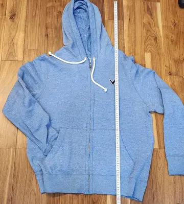 아메리칸 이글 후드 부착 집업 후드티 스카이블루 L 사이즈