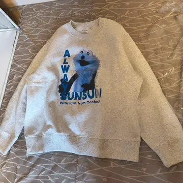 GU 퍼펫 선선 XL 그레이 맨투맨 퍼펫선선