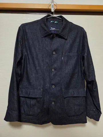 Kent 켄토 버튼 셔츠 데님 자켓 Y셔츠 다크 데님 면 폴리