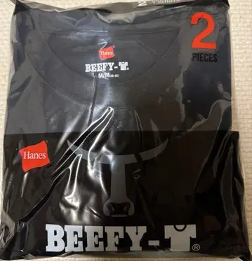 BEEFY-T 면 100% 헤비 웨이트 T 블랙 M 사이즈 2장 세트