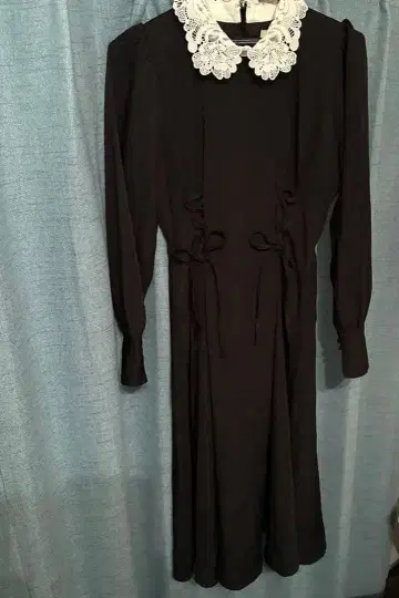 anmile 원피스 블랙 레이스 옷깃