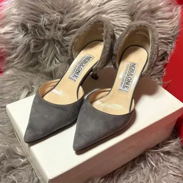 NEBLIONE 그레이 스틸레토 하이힐 36