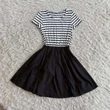 [여성용] 라보라토리워크 알리시아 반팔 원피스 블랙 화이트 네이비