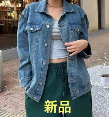 택 포함 새상품 Dazy 오버 사이즈 데님 자켓 G L 데님 자켓