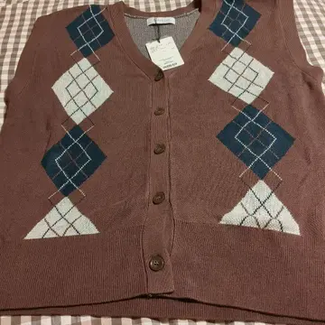 PAGEBOY 아가일 니트 베스트 M