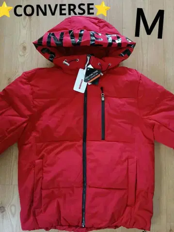 새상품 M CONVERSE 파이버 다운 후드 부착 자켓 컨버스